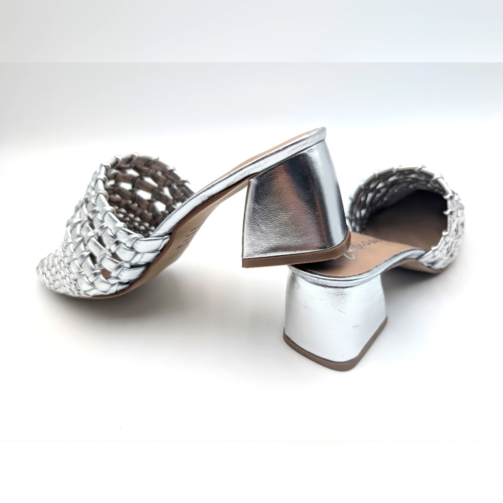 Matisse Lexie Silver Woven Mule Size 10 - Picture 9 of 17